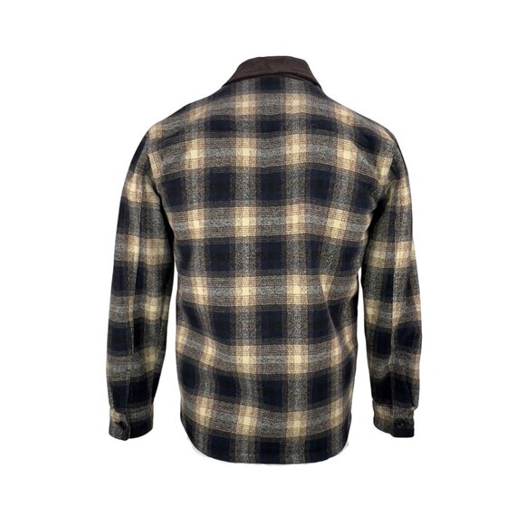 Plaid Men's Jacket - Black and Beige - Picture 2 of 6